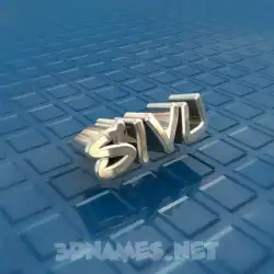 sivu in Blue Bling style - 3D name wallpaper