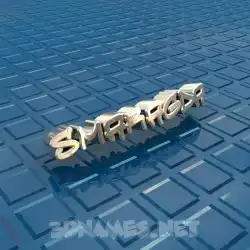 smaragda in Blue Bling style - 3D name wallpaper