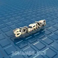 solanki in Blue Bling style - 3D name wallpaper