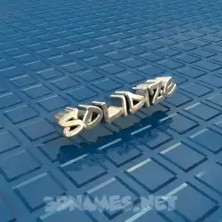 solidize in Blue Bling style - 3D name wallpaper