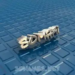 somari in Blue Bling style - 3D name wallpaper