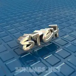 steh in Blue Bling style - 3D name wallpaper