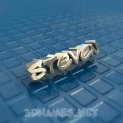 steven in Blue Bling style - 3D name wallpaper