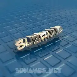 suzanne in Blue Bling style - 3D name wallpaper