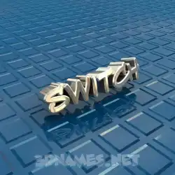 switch in Blue Bling style - 3D name wallpaper