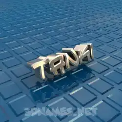 tanki in Blue Bling style - 3D name wallpaper