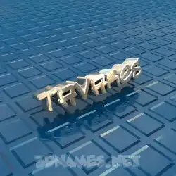 tavares in Blue Bling style - 3D name wallpaper