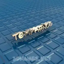 temprance in Blue Bling style - 3D name wallpaper
