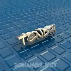 tendai in Blue Bling style - 3D name wallpaper