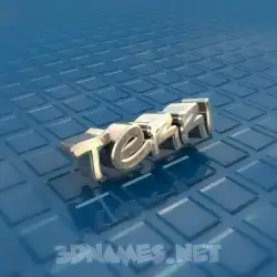 terri in Blue Bling style - 3D name wallpaper