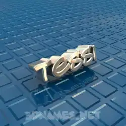 tessi in Blue Bling style - 3D name wallpaper