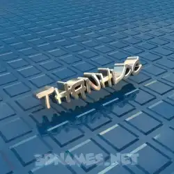 thanhloc in Blue Bling style - 3D name wallpaper