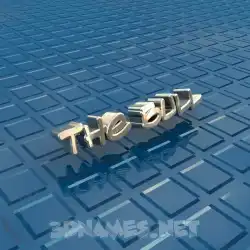 the bull in Blue Bling style - 3D name wallpaper