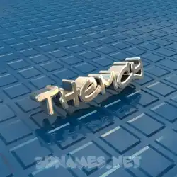 themcy in Blue Bling style - 3D name wallpaper