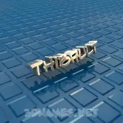 thibault in Blue Bling style - 3D name wallpaper