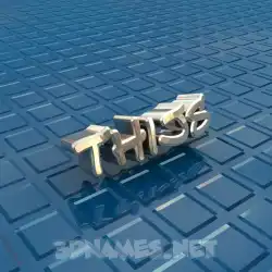 thijs in Blue Bling style - 3D name wallpaper