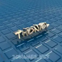 thoniel in Blue Bling style - 3D name wallpaper