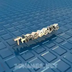 threeguns in Blue Bling style - 3D name wallpaper