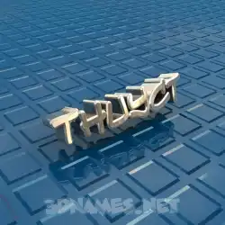 thuyct in Blue Bling style - 3D name wallpaper