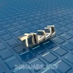 tillu in Blue Bling style - 3D name wallpaper