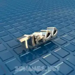 tiroo in Blue Bling style - 3D name wallpaper