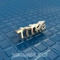 titas in Blue Bling style - 3D name wallpaper