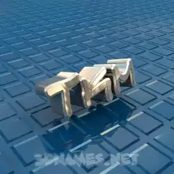 tkm in Blue Bling style - 3D name wallpaper