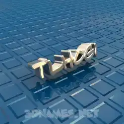 tlhogi in Blue Bling style - 3D name wallpaper