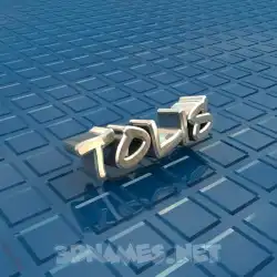 tolis in Blue Bling style - 3D name wallpaper