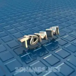 tom mi in Blue Bling style - 3D name wallpaper