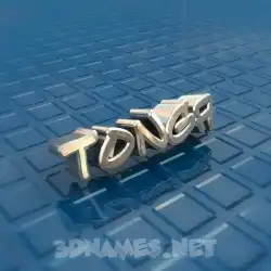 tonga in Blue Bling style - 3D name wallpaper