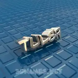 tulsa in Blue Bling style - 3D name wallpaper