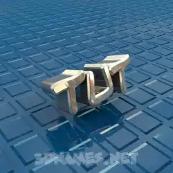 tut in Blue Bling style - 3D name wallpaper