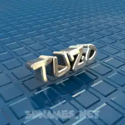 tuzo in Blue Bling style - 3D name wallpaper
