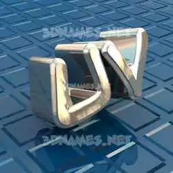 uv in Blue Bling style - 3D name wallpaper