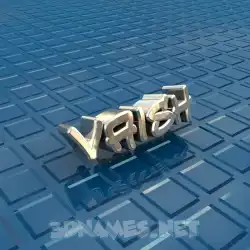 vaish in Blue Bling style - 3D name wallpaper