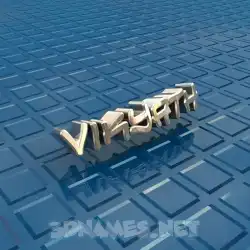 vikyath in Blue Bling style - 3D name wallpaper
