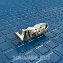 virgo in Blue Bling style - 3D name wallpaper