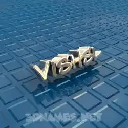 vishsl in Blue Bling style - 3D name wallpaper