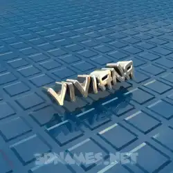 viviana in Blue Bling style - 3D name wallpaper