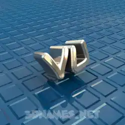 vu in Blue Bling style - 3D name wallpaper