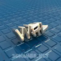 wal in Blue Bling style - 3D name wallpaper