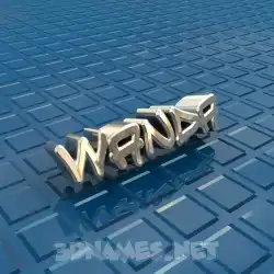 wanda in Blue Bling style - 3D name wallpaper