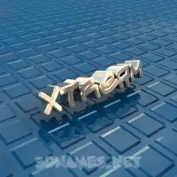 xtream in Blue Bling style - 3D name wallpaper