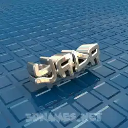 yada in Blue Bling style - 3D name wallpaper