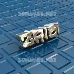 zaibi in Blue Bling style - 3D name wallpaper