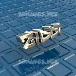 ziddi in Blue Bling style - 3D name wallpaper