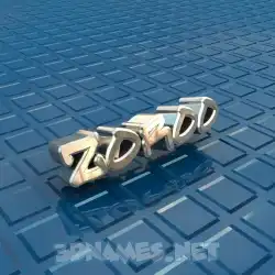 zoroo in Blue Bling style - 3D name wallpaper