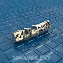 zulfan in Blue Bling style - 3D name wallpaper