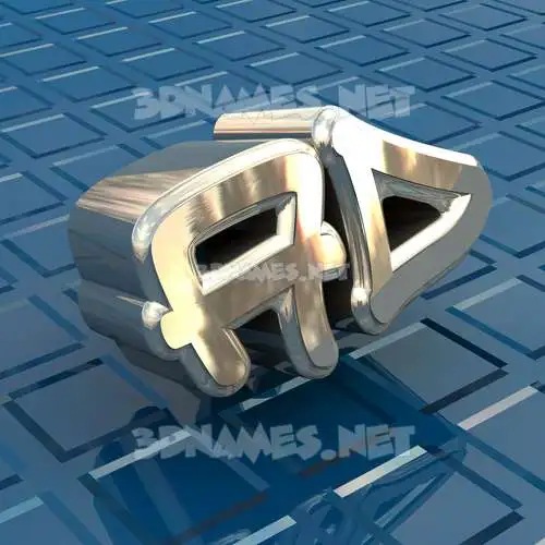 ad in Blue Bling style - 3D name wallpaper
